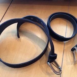 BUNDLE OF 2 WOMENS VELVET BELTS